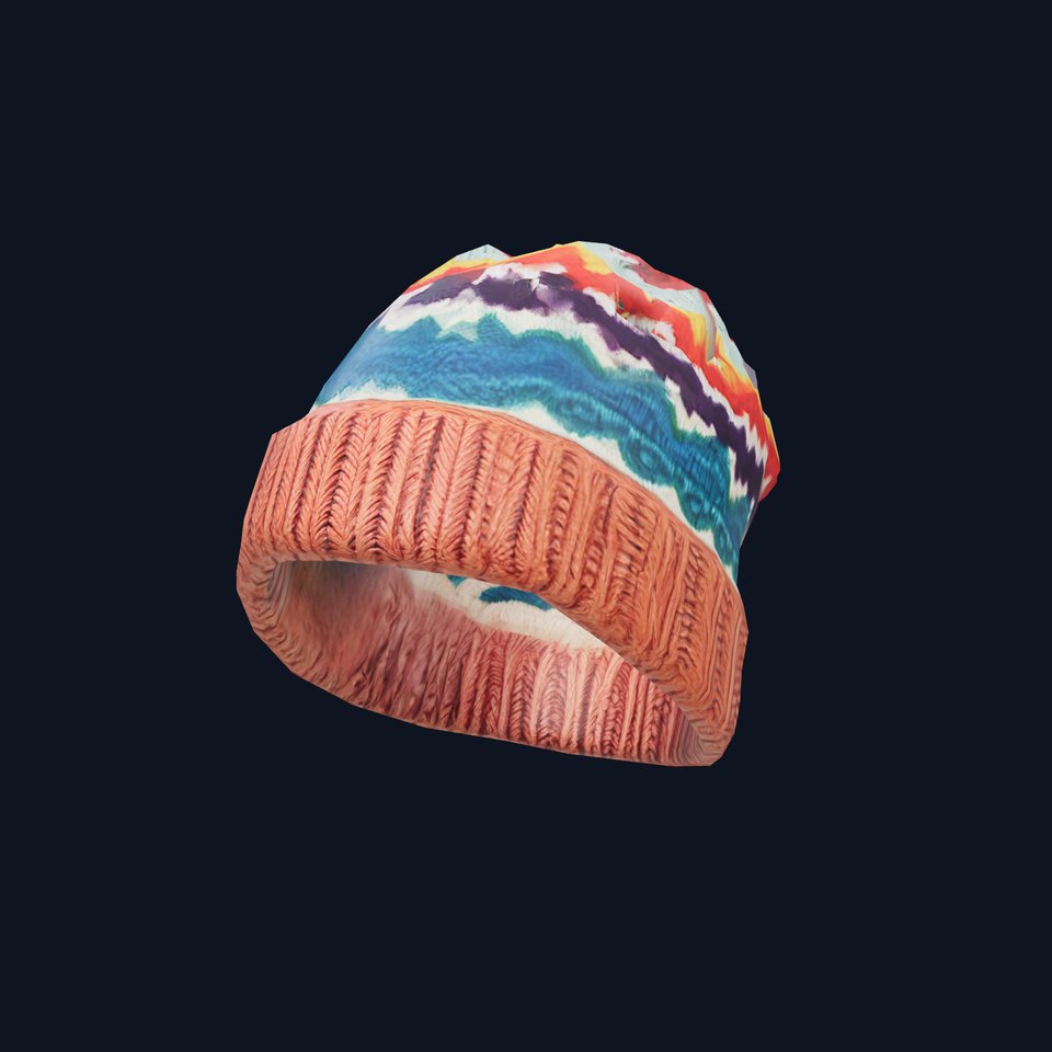Colorful Knit Beanie model pack